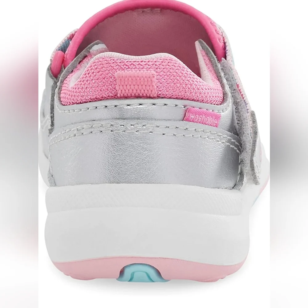 Silver Rainbow Kids Shoes Stride Rite Unisex-Child SRT Surf Sandal girl size 5 W - Picture 4 of 7